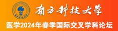 鸡巴艹逼网站南方科技大学医学2024年春季国际交叉学科论坛